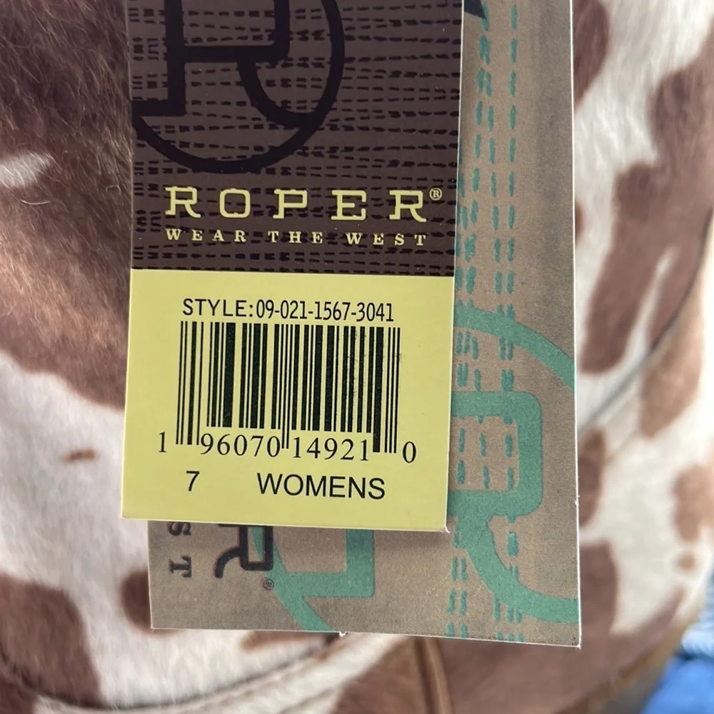 Roper cowhide pattern size 7 boots - Picture 12 of 12